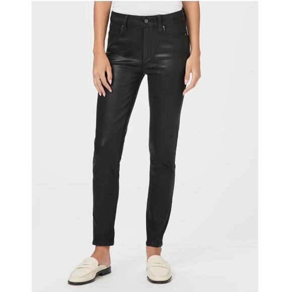 PAIGE DENIM Hoxton Ankle in Black Fog Luxe Coating // 26 - Picture 1 of 10